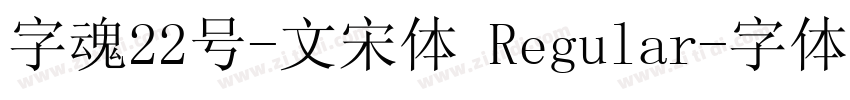 字魂22号-文宋体 Regular字体转换